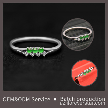 Topdan 100% Təbii S925 yüksək keyfiyyətli jade ring